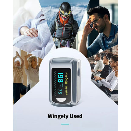 FingerTip Oximeter Bluetooth Heart Rate Blood Oxygen Saturation Monitor with App