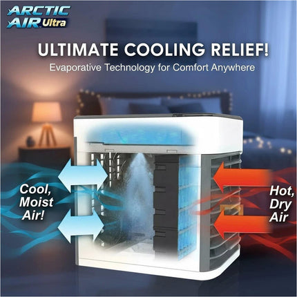 Portable Mini Air Cooler Fan Air Conditioner Cooling Fan Humidifier Desk USB Fan