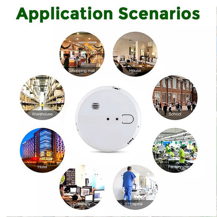 1 Pack PHOTOELECTRIC 240V Hard Wired Photoelectric Smoke Alarm With 9V Backup Battery