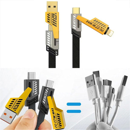 4 in 1 Transformers USB C Fast Charging Cable Android Charger iPhone 16 15 14