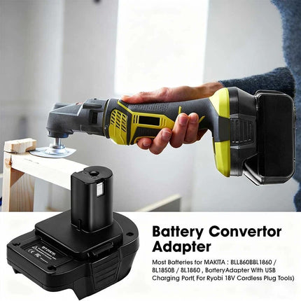 Battery Converter for Makita to Ryobi Battery Adapter MIL18DL M18 18V Lithium