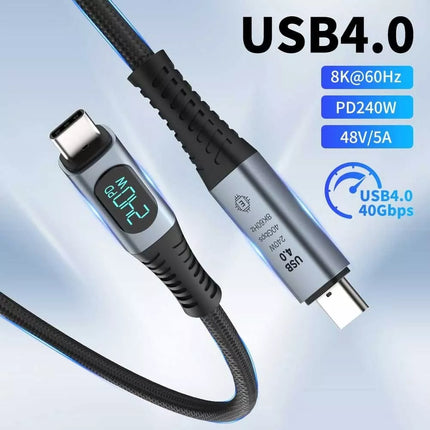 240W PD USB-C to Type C Cable USB 4.0 Gen 3 8K 40Gbps Video Laptop Fast Charging