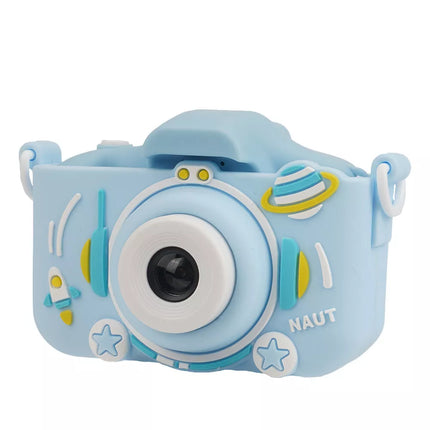 Mini Digital Children Camera HD 1080P LCD Camera Toy Kids Gift + 32G TF Card Blue