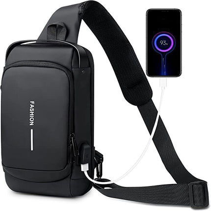 Anti-Theft Chest Bag with Password Lock Sport Sling Men's Shoulder Crossbody