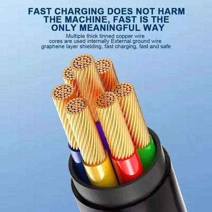 White 3 IN 1 120W Fast Charging Cable Charger USB Type C iPhone Samsung Durable Au