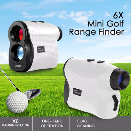 Golf Laser Range Finder Hunting Rangefinder Flagpole Distance Height Speed 500M White