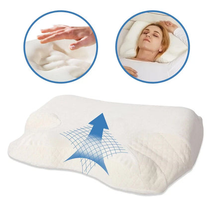 Contour Sleep Therapy Memory Foam Pillow Side Sleepers Removable Cover