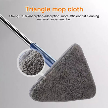 360 Rotatable Adjustable Triangle Lazy Cleaning Mop Multifunctional Wet & Dry Blue