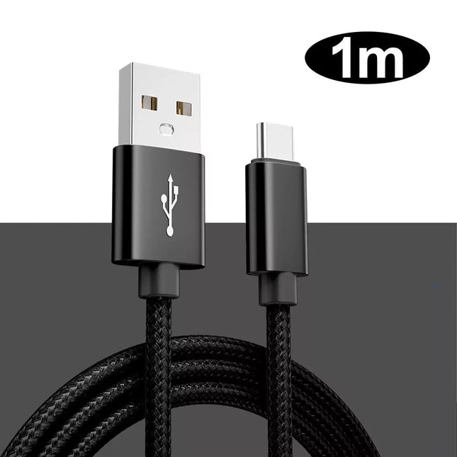 1m Nylon Type C USB-C Cable Charge Charging Fast Charger For iPhone 15 16 Samsung