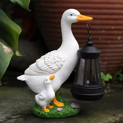 Solar Duck Lantern String Lights Waterproof LED Outdoor Decor for Patio Garden