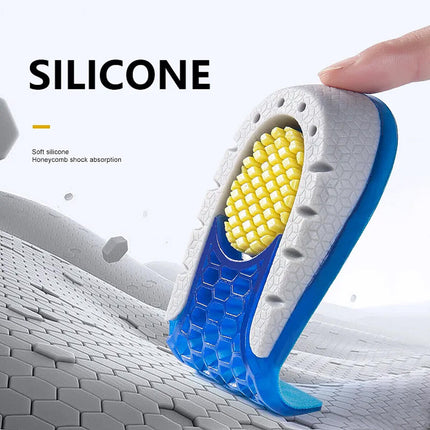 3cm Height Increase Insole TPE Silicone Gel Heighten Lift Half Shoes Pad Men Women