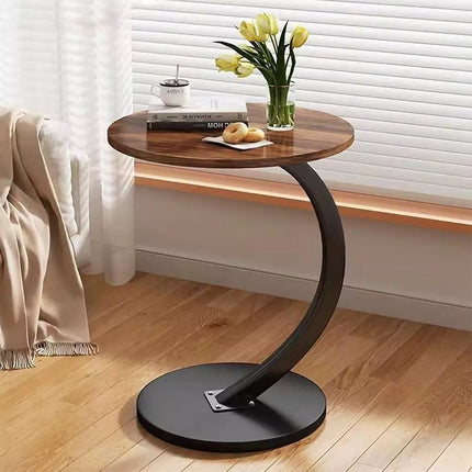 Coffee Table Wood Sofa End Bedside Oval Shape Side Table Bedside Laptop Desk Au