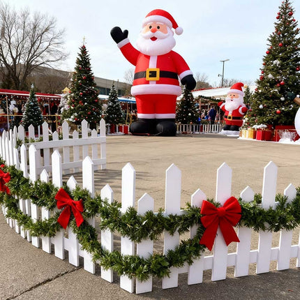 28Pcs Christmas Tree Fence DIY Gate Fence Picket Panels Border Xmas Decoration