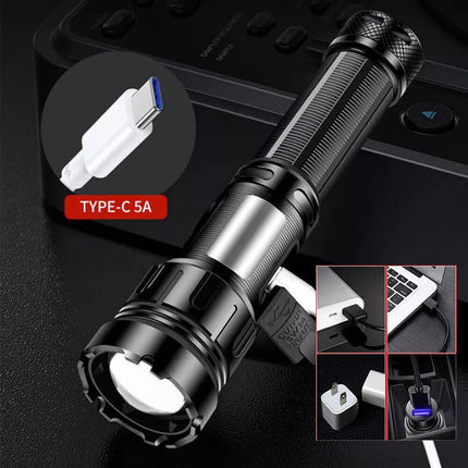 1000000 Lumen LED Torch COB Flashlight Work Light Rechargeable High Powerful