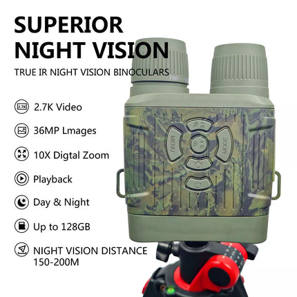 10X Digital Zoom 1080P Infrared Binoculars Night Vision Monocular for Hunting