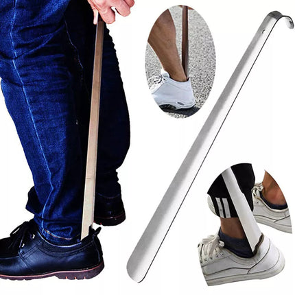 58cm Long Handle Shoehorn Stainless Steel Shoe Horn Lifter Tool