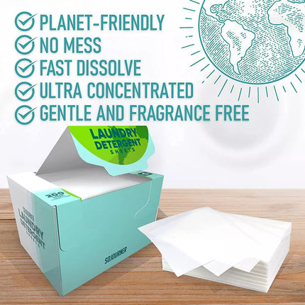 100 Sheets Laundry Detergent Eco-friendly Ultra Concentrated Washing Sheet