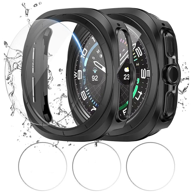 For Samsung Galaxy Watch Ultra 47mm Case Screen Protector Face Cover Smart Black