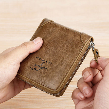 Men's Leather Wallet RFID Blocking Credit ID Card Cash Holder Purse