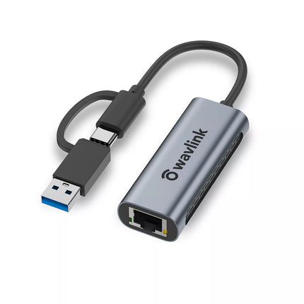 2.5G USB C Ethernet Adapter USB A Network Adapter Laptop RJ45 Adapter