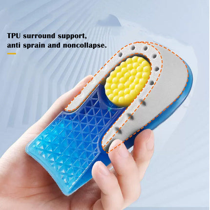 3cm Height Increase Insole TPE Silicone Gel Heighten Lift Half Shoes Pad Men Women