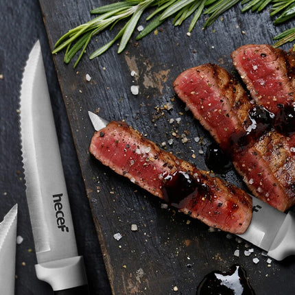 14Pcs Kitchen Knife Set Wooden Block Professional Stainless Steel Chef knife