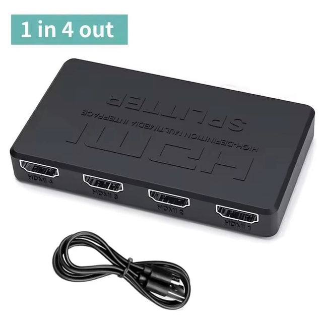 1 in 4 Out HDMI Splitter Full Ultra HD 1080P 4K/2K 3D PC STB PS3 V1.4 Powered