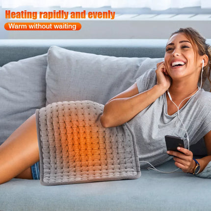 60cm Electric Heat Pad Adjustable Heating Mat Warmer Blanket Back Pain Relief