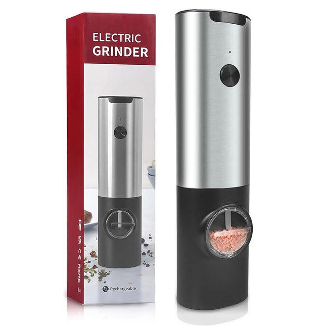 USB Rechargeable Electric Salt Pepper Grinder LED Light