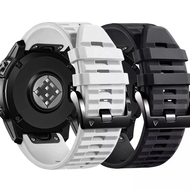 2Pack Replacement Sport Band Strap For Garmin Fenix 5 6 6x/7 7 Plus 7x Plus Black & White