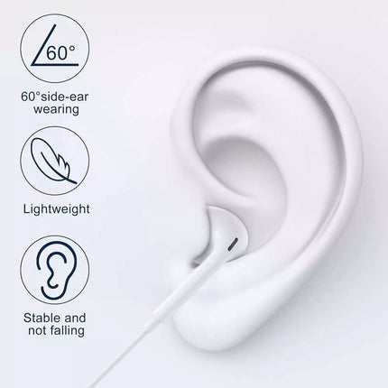 Earphones For iPhone 14 13 12 11 SE Xs Pro Plus Max Wired Earbuds Headphones