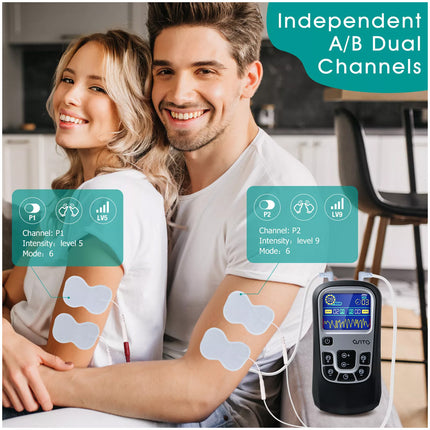 TENS EMS Machine Muscle Stimulation Electronic Digital Back Massager Pain Relief