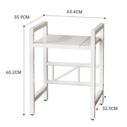 White Expandable Storage Rack Kitchen Shelving Oven Microwave Organizer Stand