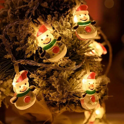 1.5M Christmas Tree Decoration Light String Snowman Santa LED Xmas Holiday Party