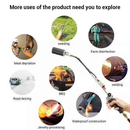 2M Hose Propane Weed Burner Kit Shrub Grass Killer Propane Gas Weed Burner Torch