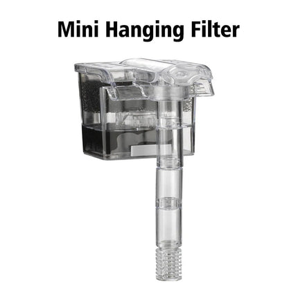 Mini Aquarium Fish Tank Waterfall Hang On External Oxygen Pump Water Filter