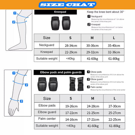Adult Children Knee/Elbow Pads Protective Gears for Skateboard Cycling Scooter L
