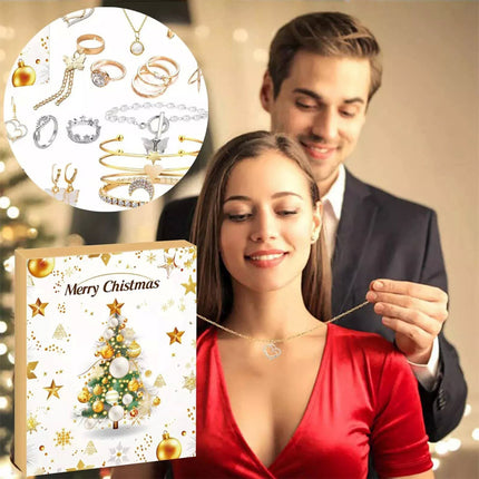Christmas Advent Calendar Jewelry For Girls 24 Days Xmas Countdown Calendar