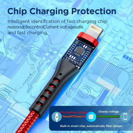 Red MFi Certified USB Charging Type-C Lightning Cable For Apple iPhone 14 13