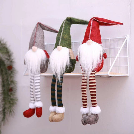 3 Pieces Decorations Window Decoration Christmas Faceless Doll Santa Claus Ornaments