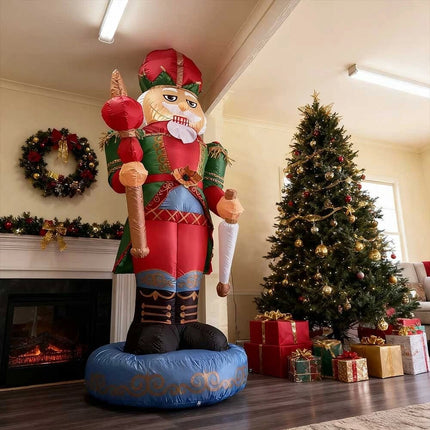 Christmas Inflatable Nutcracker Giant Lighted Interior Decoration Built in Fan