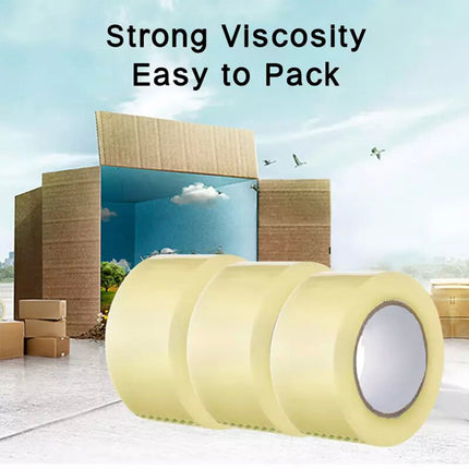 Packing Tape 12 Rolls Package Clear Sticky Sealing Tape 48mm 75M 52UM