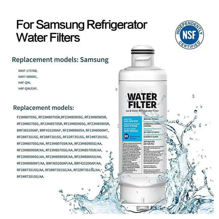 2 Pack For Samsung DA97-17376B HAF-QIN/EXP DA97-08006C Refrigerator Water Filter