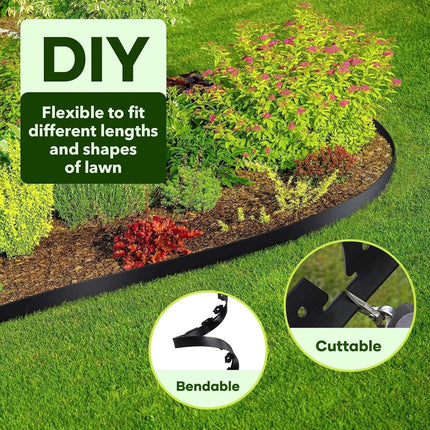 10M Fence Landscape Garden Lawn Edging Border Flexible Plant Grass Barriers