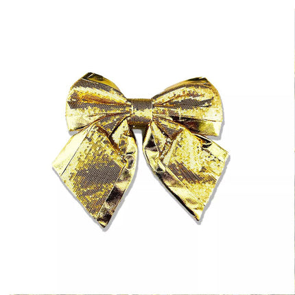 Gold Large Christmas Tree Bow Tie Xmas Party Decoration Decor Craft Wedding Ornament
