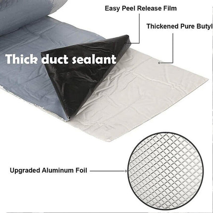 1 Rolls 150mm*5m Waterproof Tape Butyl Rubber Aluminium Foil Roof Pipe Caravan Repair Flashing