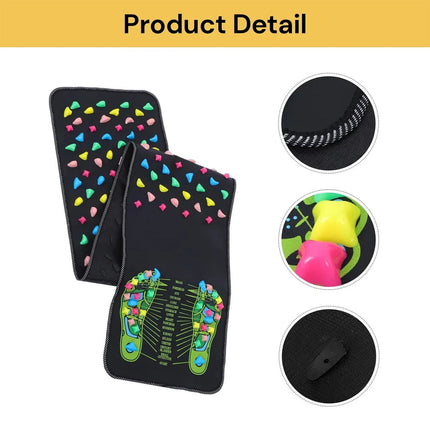 Foot Acupoint Therapy Foot Massage Reflexology Acupressure Pad Walk Stone Mat