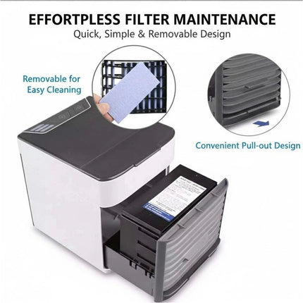 Portable Mini Air Cooler Fan Air Conditioner Cooling Fan Humidifier Desk USB Fan