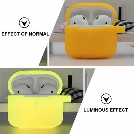 AirPods 3rd Gen Silicone Case Glow-in-the-Dark Protective Cover Shockproof Soft Skin Yellow
