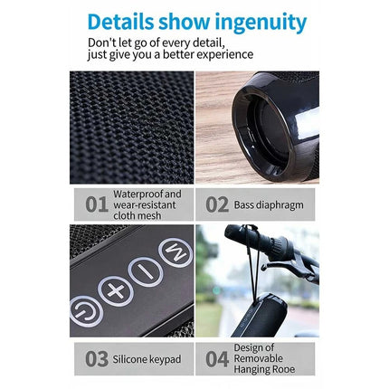 Wireless Bluetooth Speaker Portable Bass Music Waterproof AUX/TF/FM/Radio